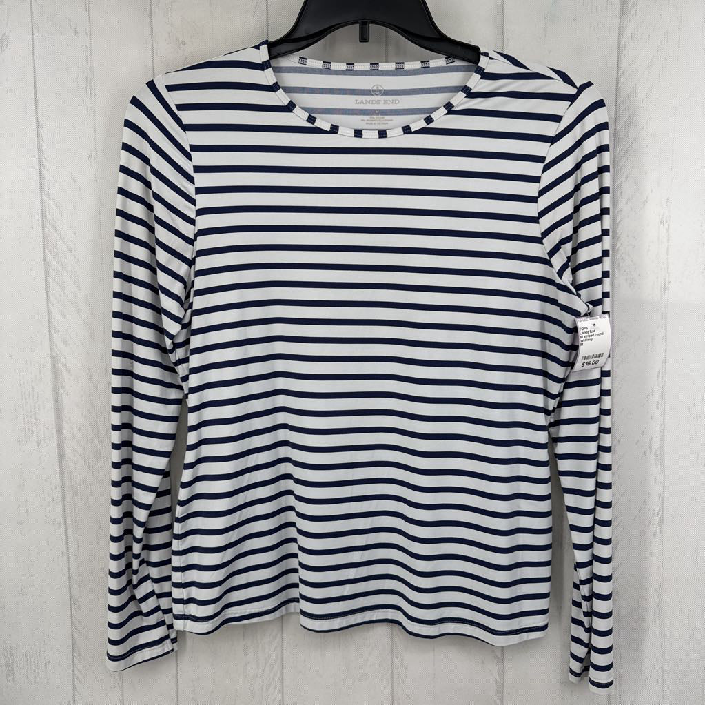 M striped round neck l/s tee