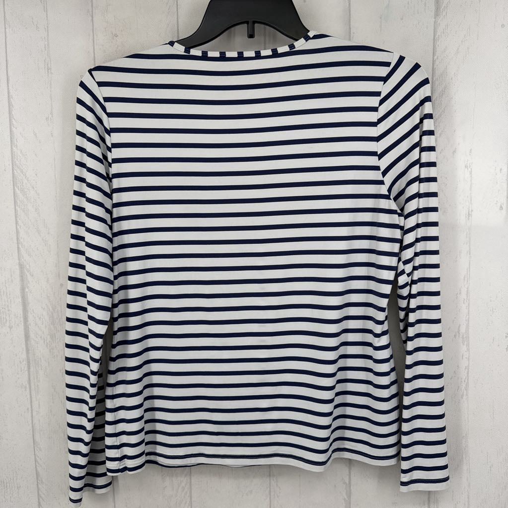 M striped round neck l/s tee