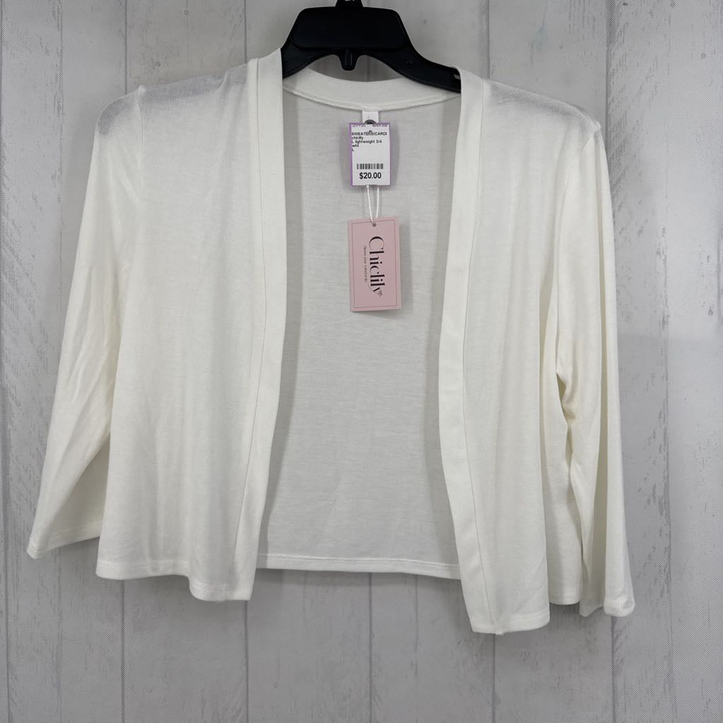 L lightweight 3/4 slv cardi