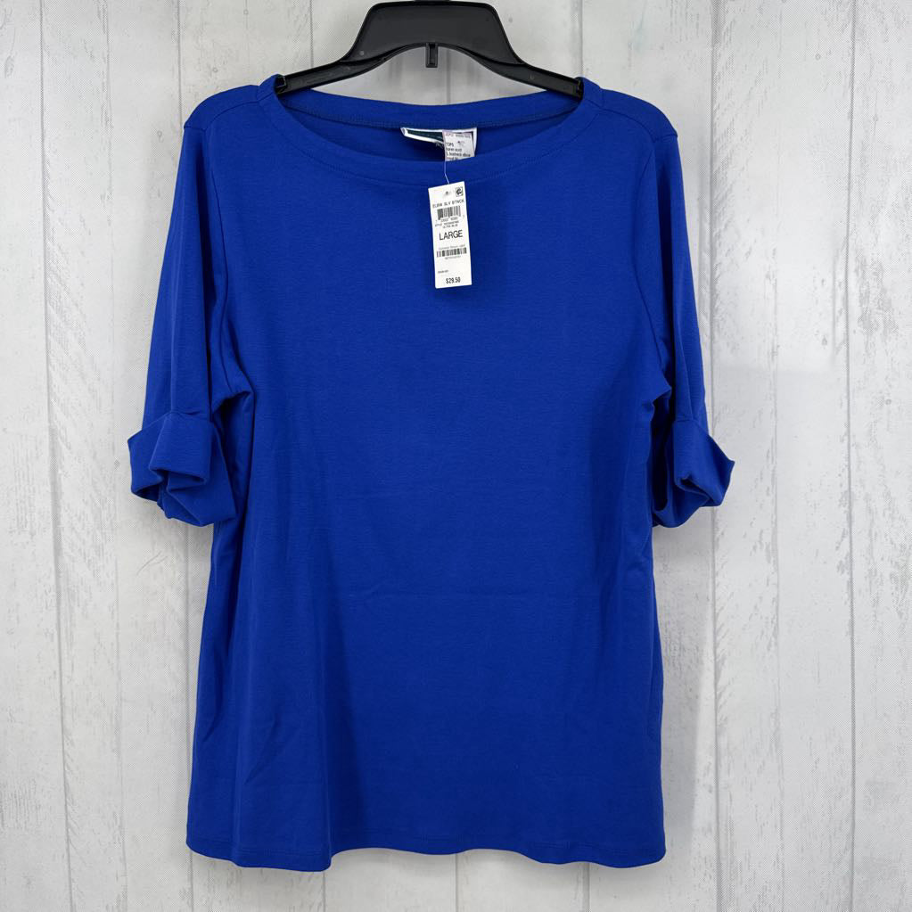 L boatneck elbow slv tee