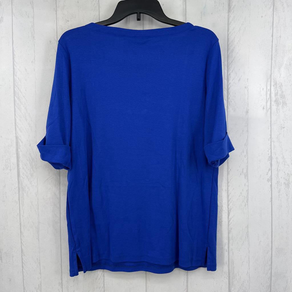 L boatneck elbow slv tee