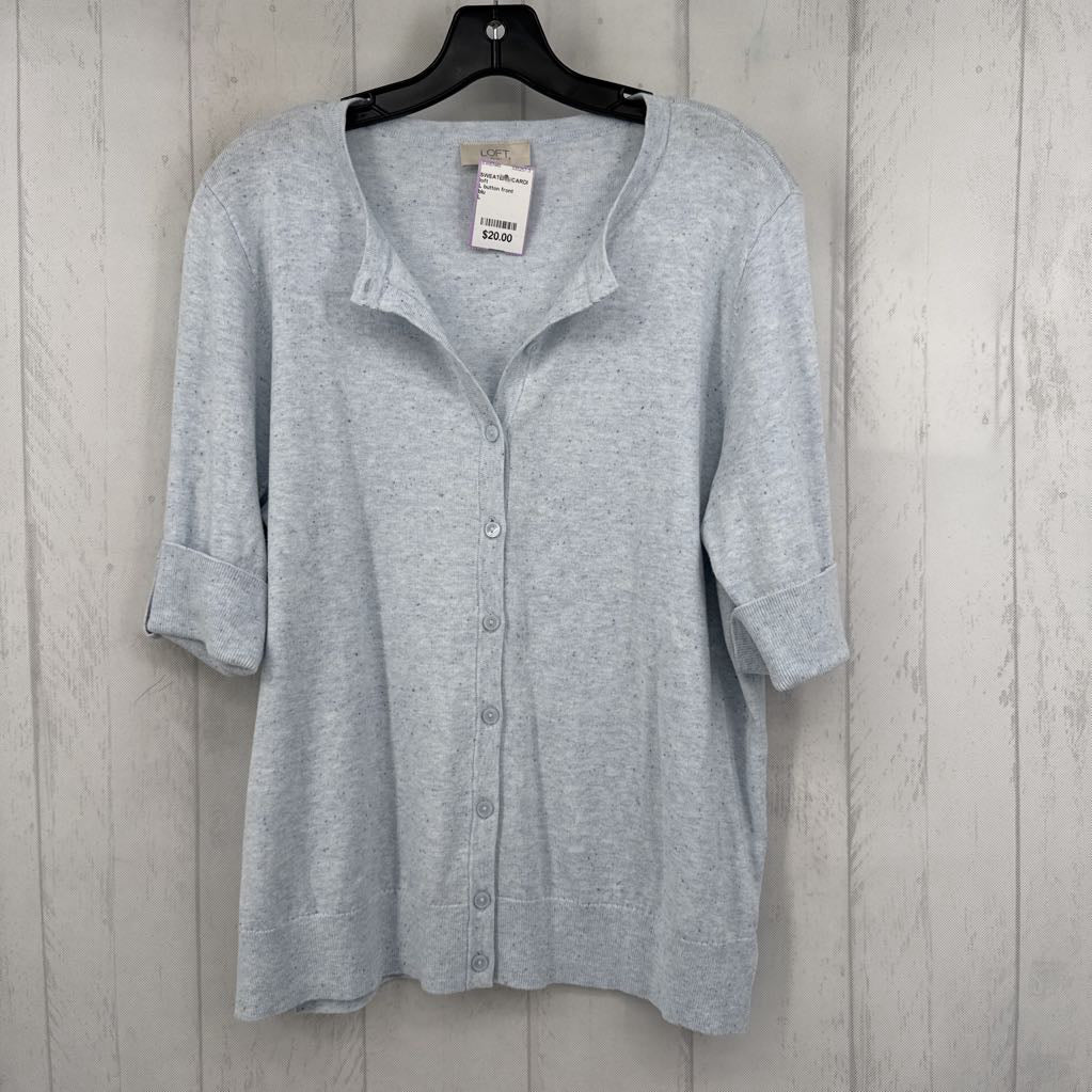 L button front cuffed slv cardi