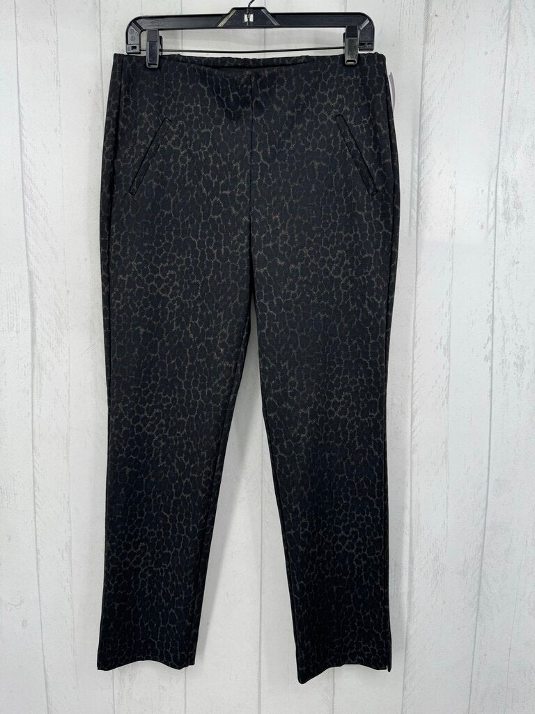 M animal print slim leg pant