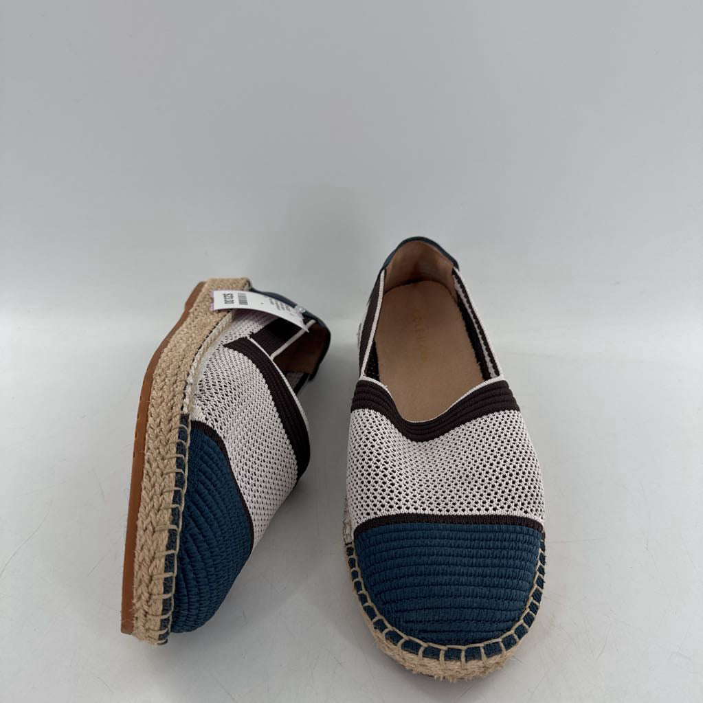 9 colorblock espadrille slip-ons