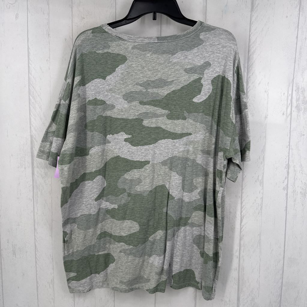 L camo print s/s tee