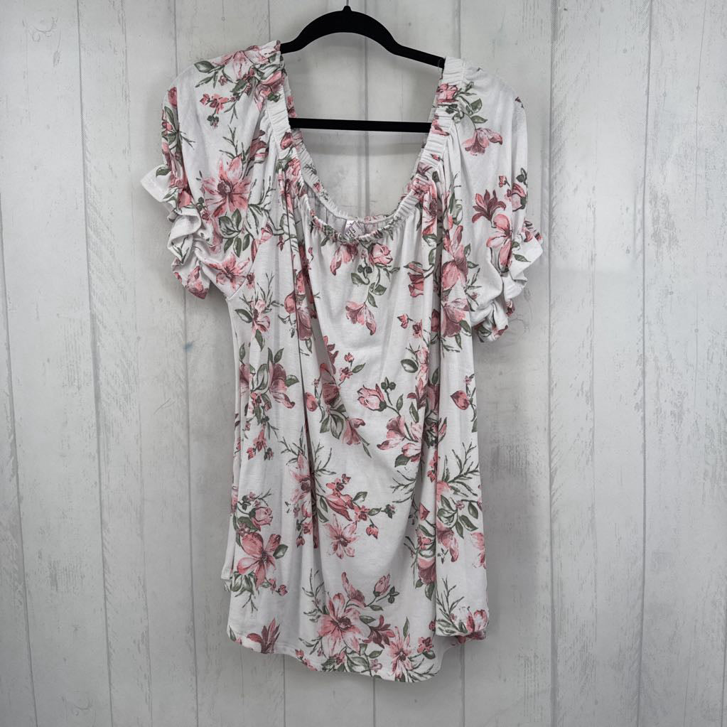 1X flo print s/s top