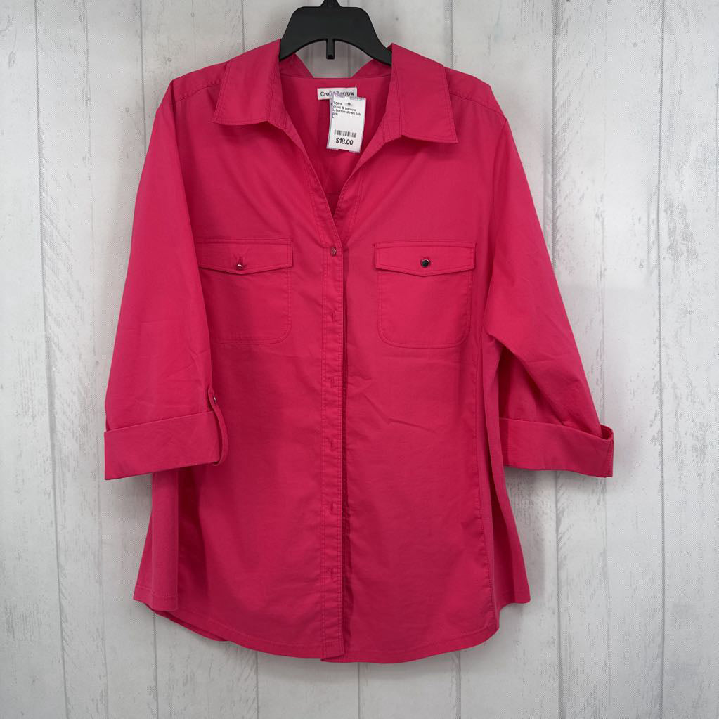 L button down tab slv top