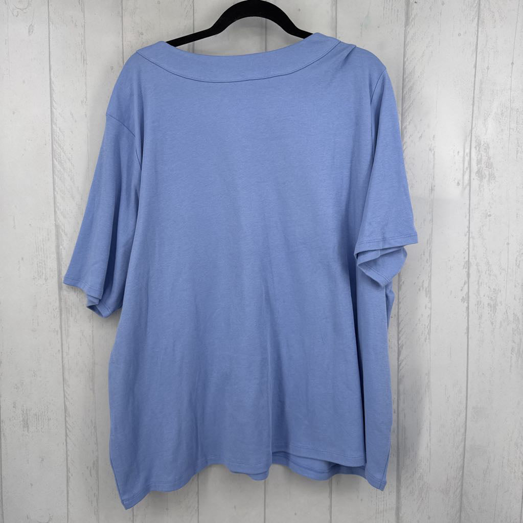 3X split neck s/s tee
