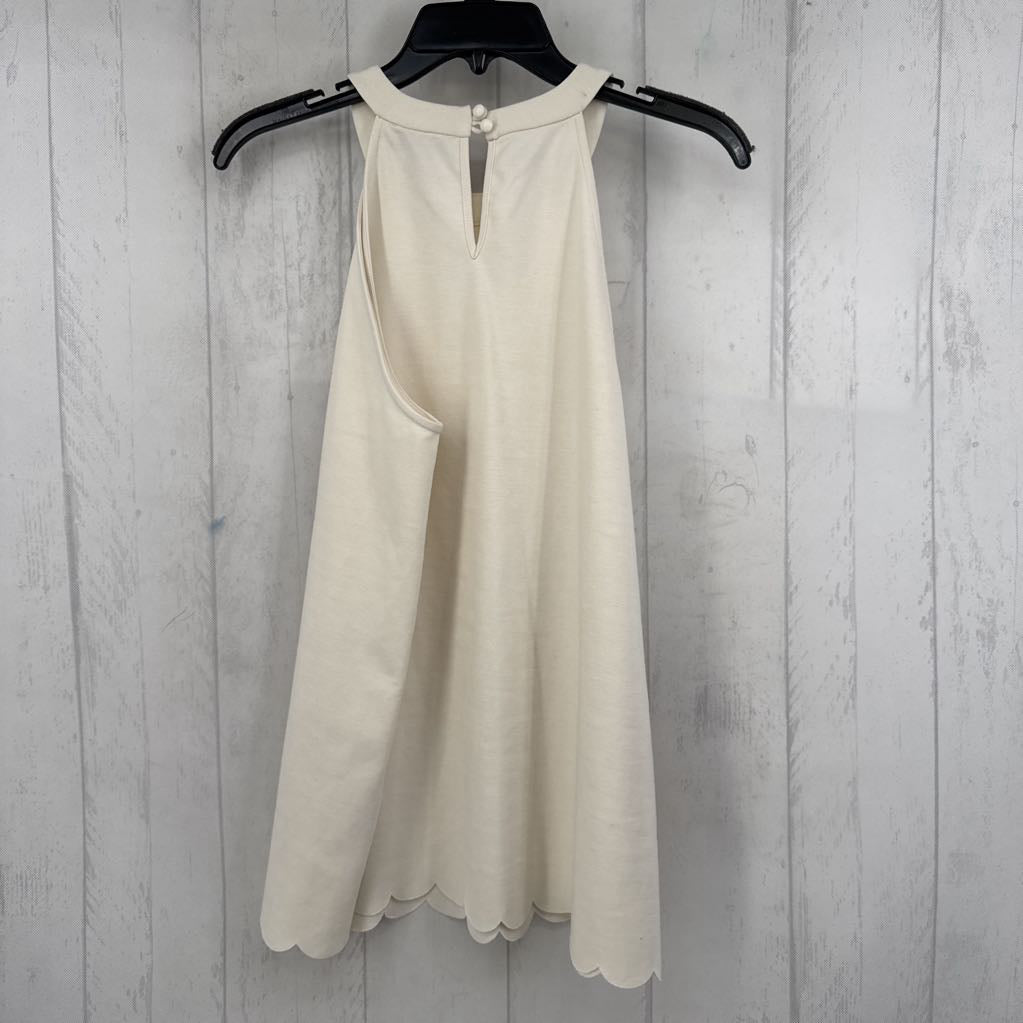 L scalloped hem tank