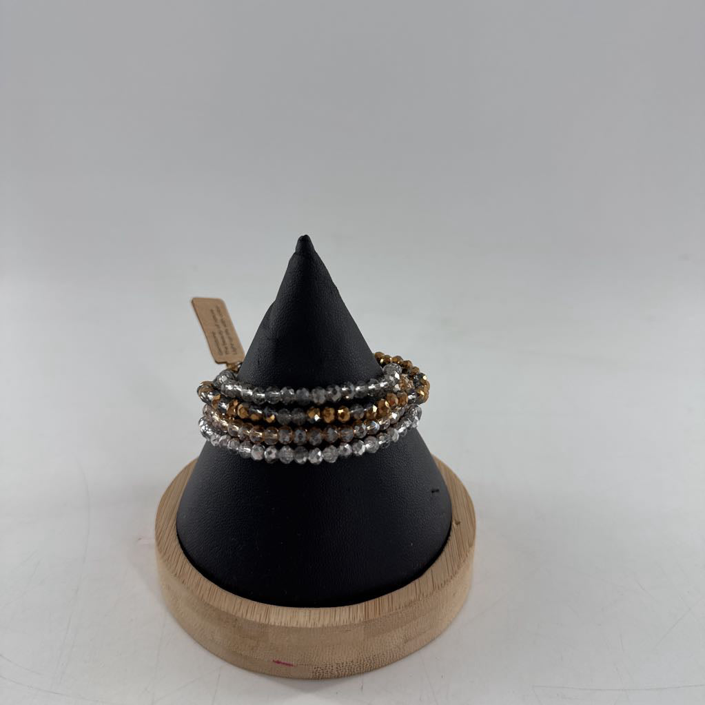 stretch beaded bracelet stack