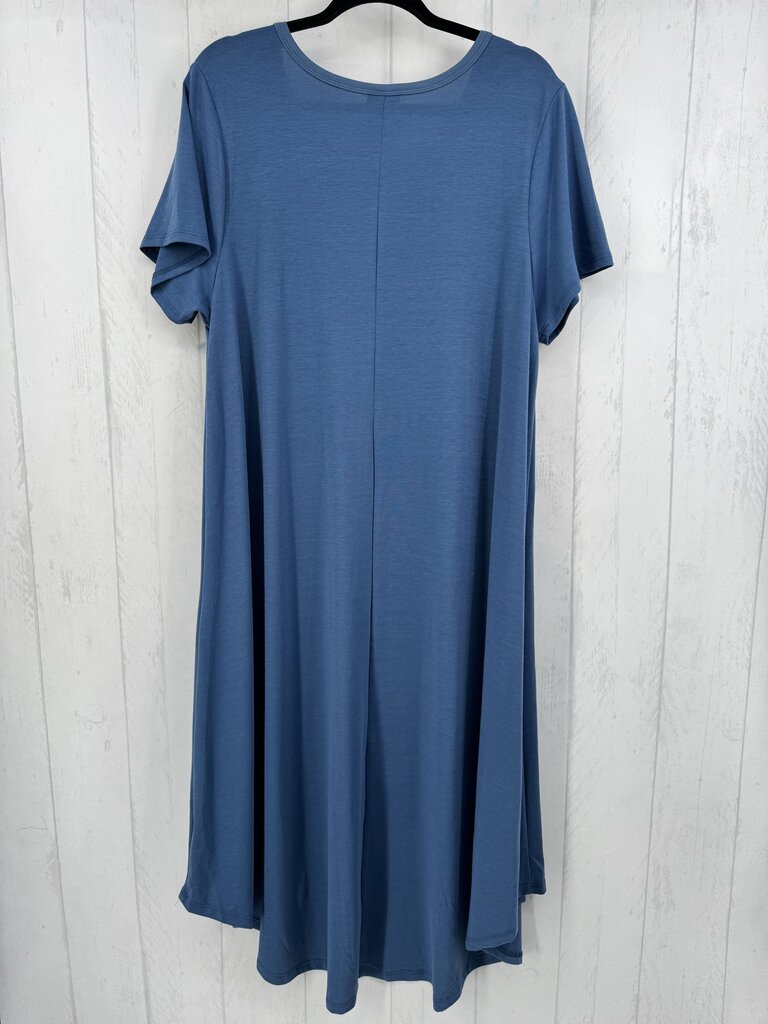 XL round neck hi-lo s/s dress