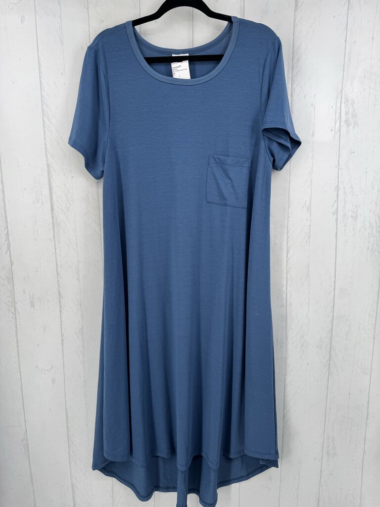 XL round neck hi-lo s/s dress