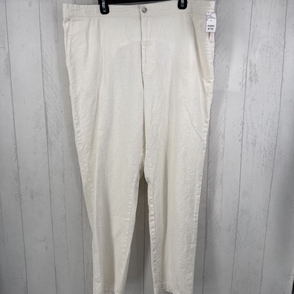 XL linen blend wide leg pant