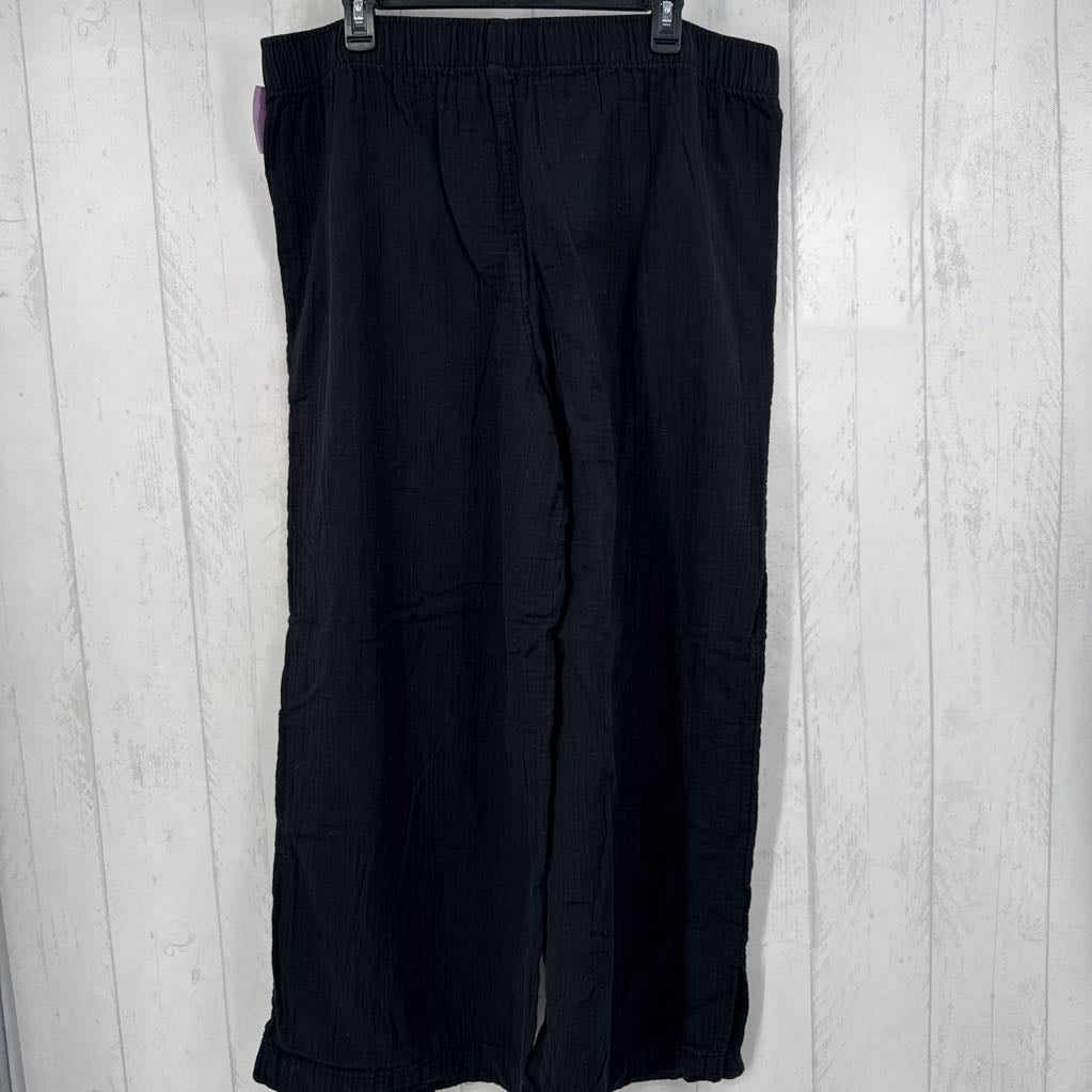 XL gauze pull-on wide leg pant