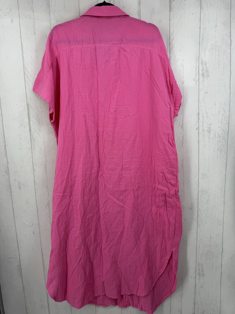 2XL gauze button down s/s dress