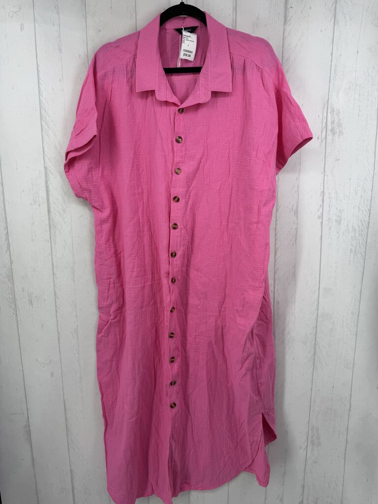 2XL gauze button down s/s dress