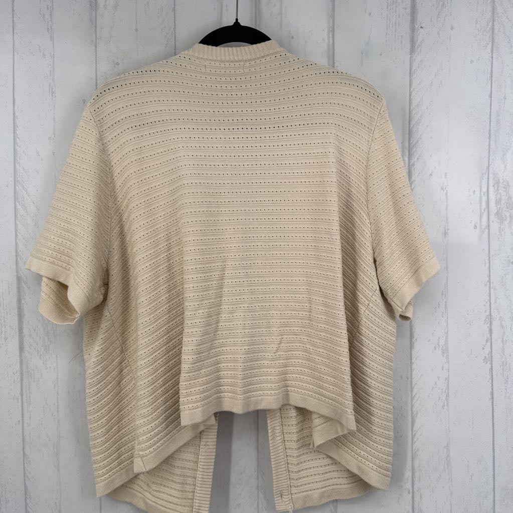 2XL gold button s/s cardi