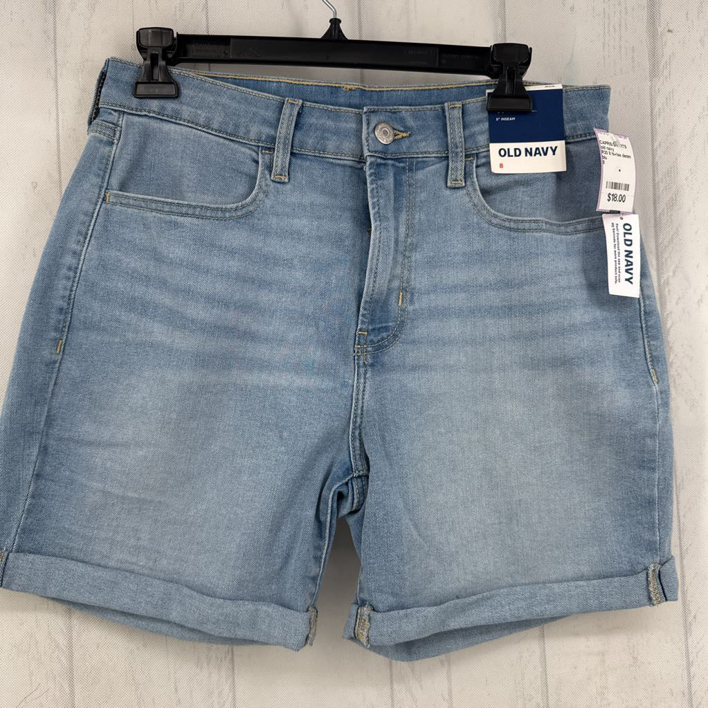 R30 8 hi-rise denim shorts