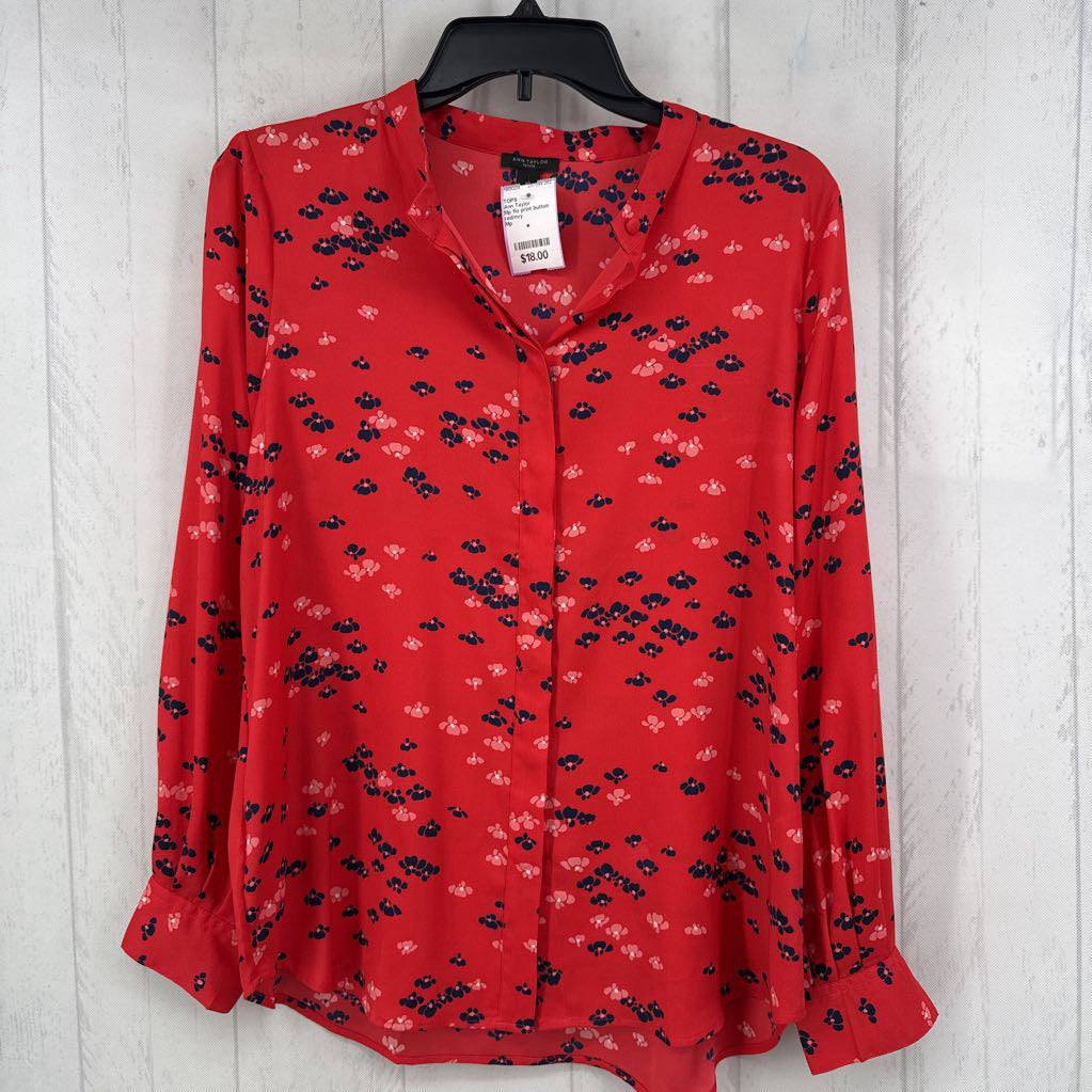 Mp flo print button down l/s top