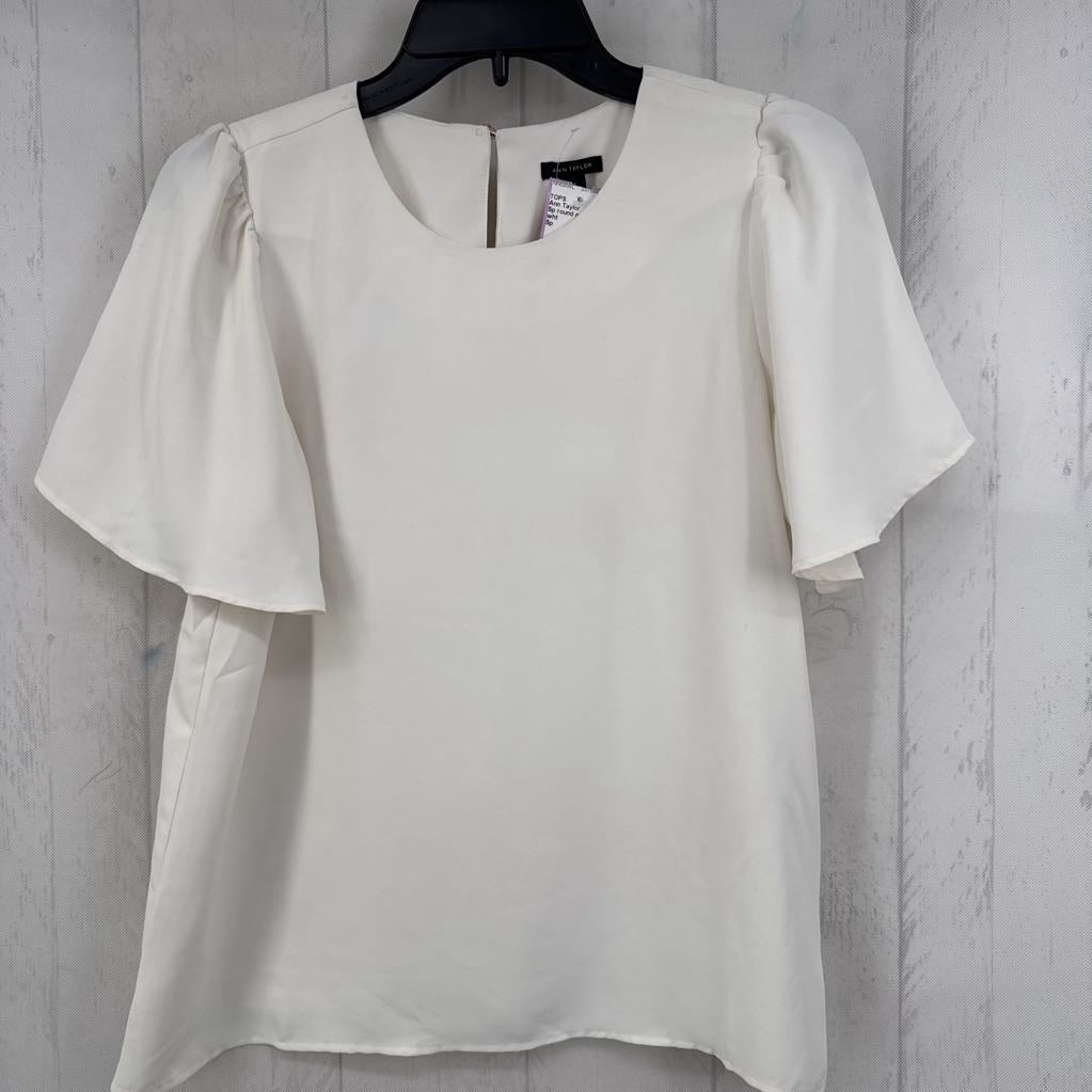 Sp round neck flutter slv top s/s