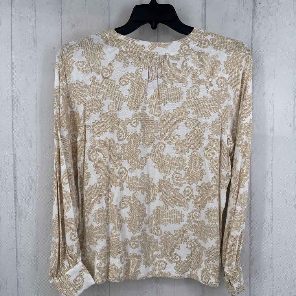 S paisley print l/s top