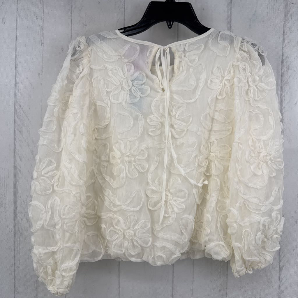 Sp flo organza 3/4 slv top