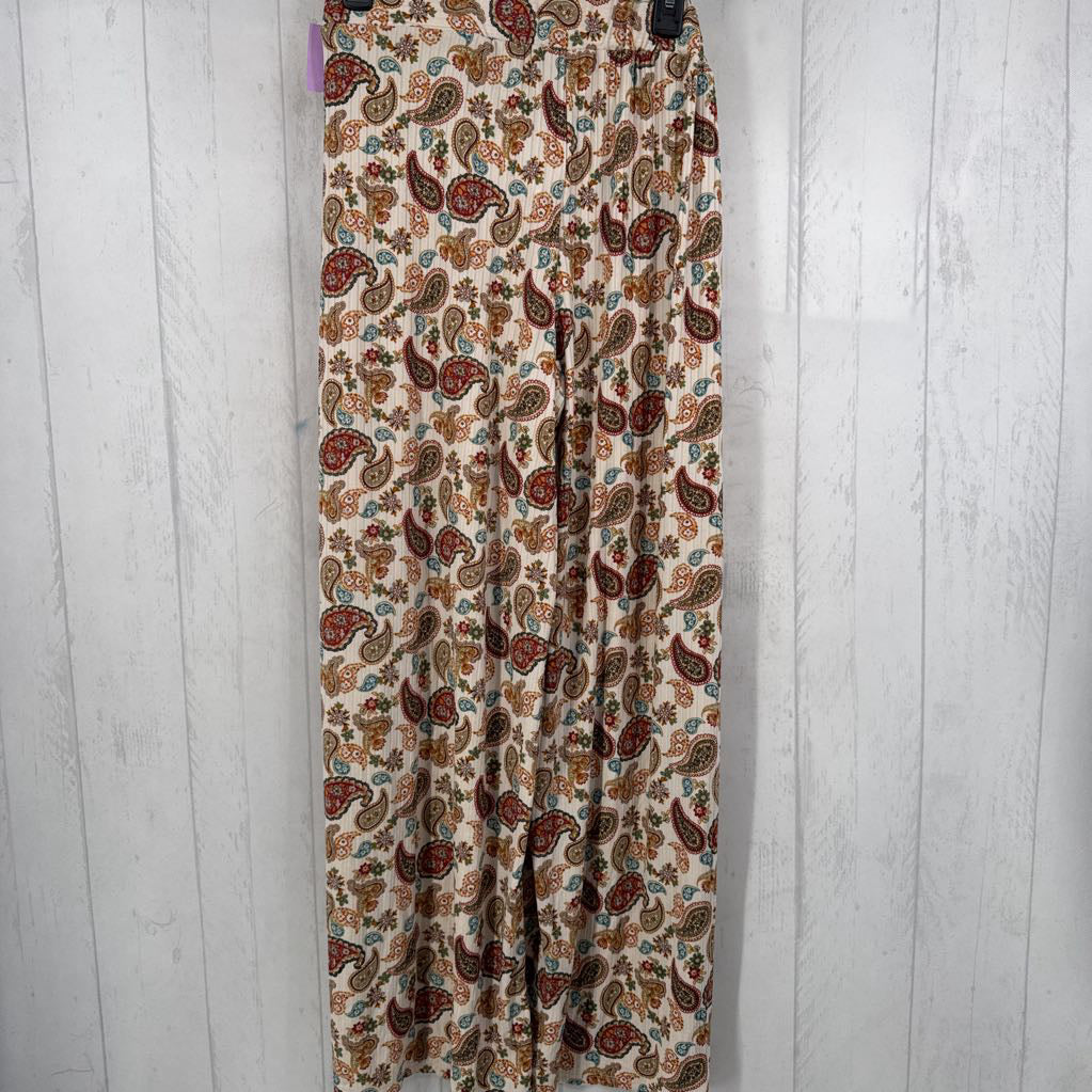 L paisley print pull-on pant