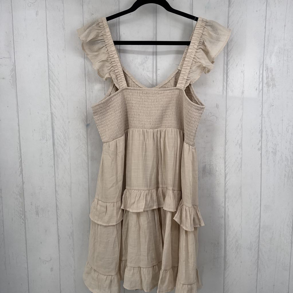 1X smocked tiered sundress