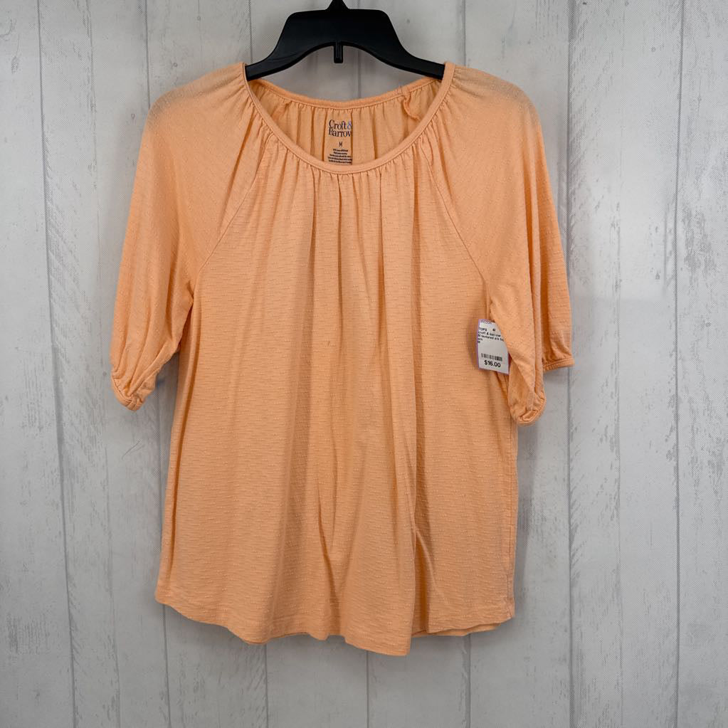 M textured s/s top