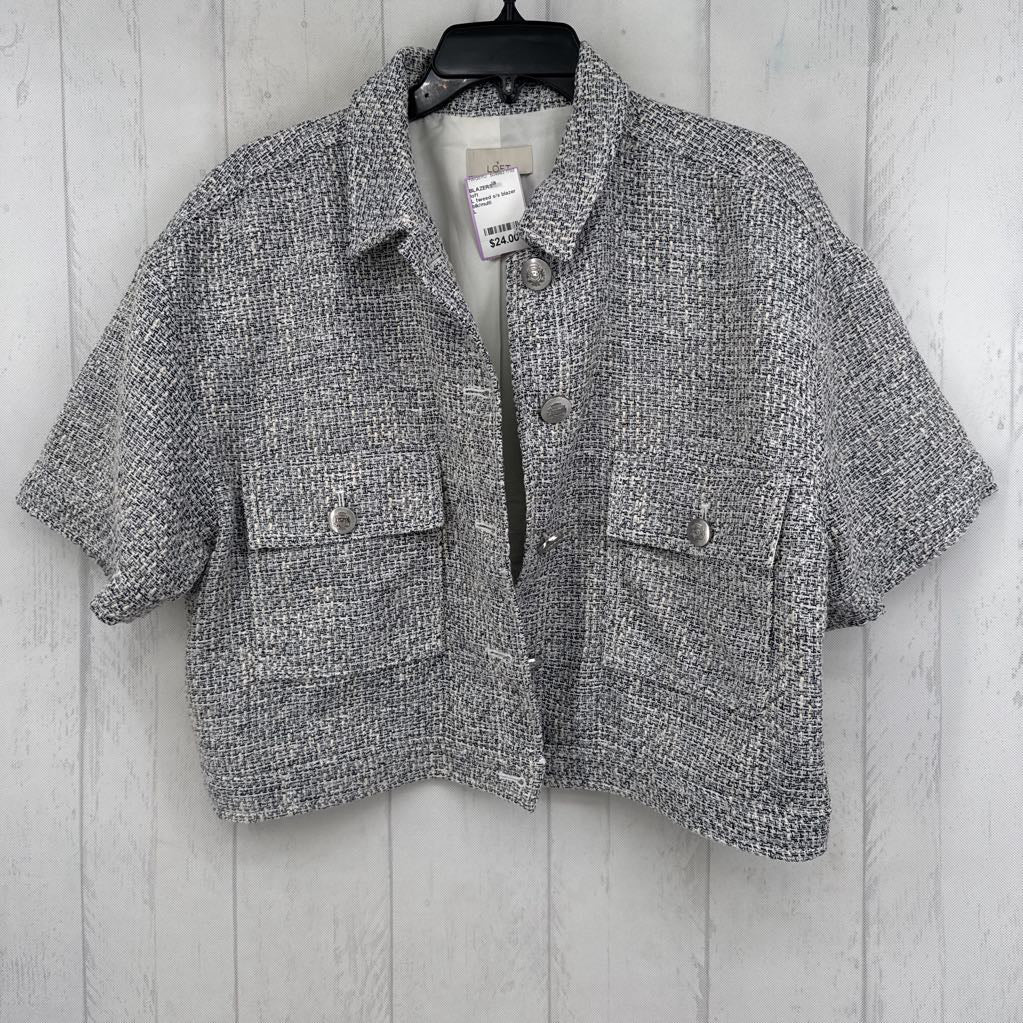 L tweed s/s blazer