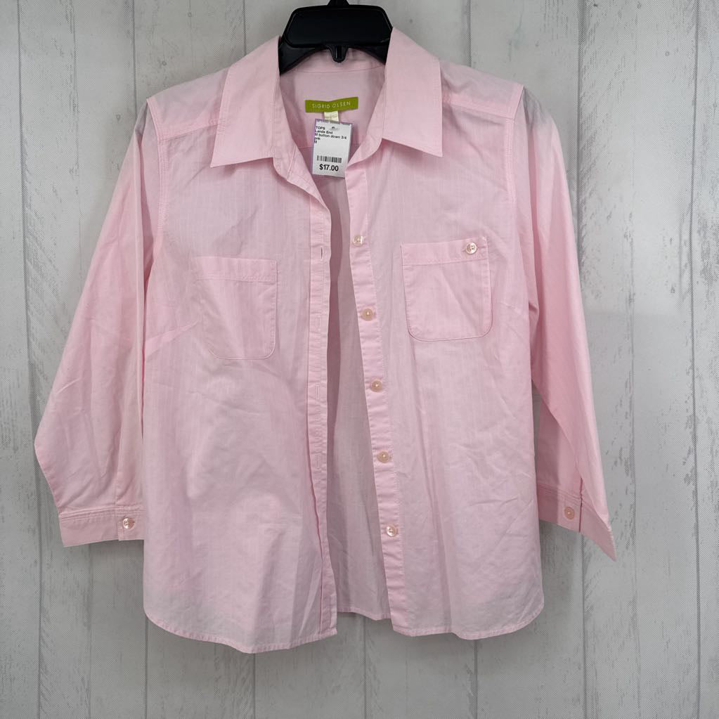 M button down 3/4 slv top