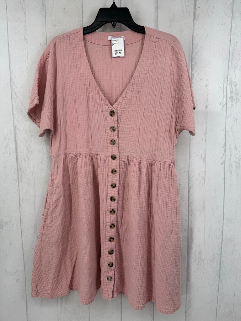 M gauze button down s/s dress