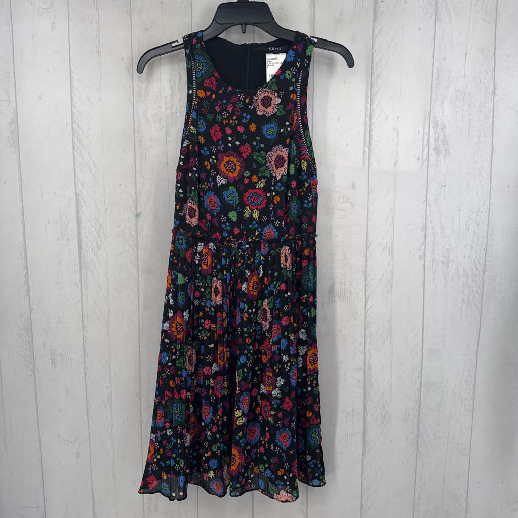 S flo print tiered slvls dress