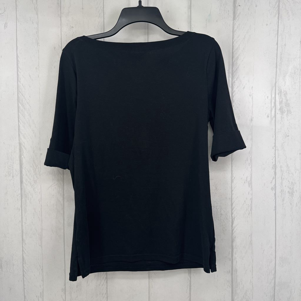 L boatneck elbow slv tee