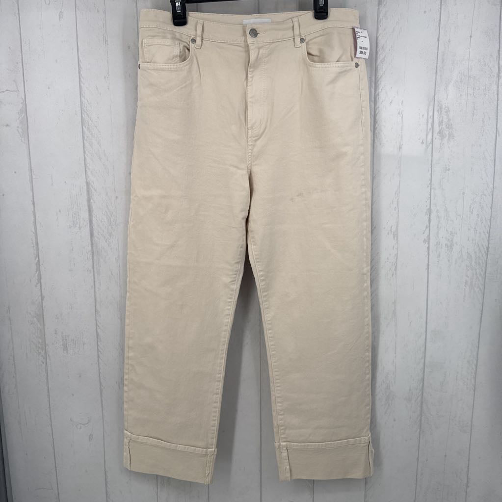 12 cuffed straight leg jean