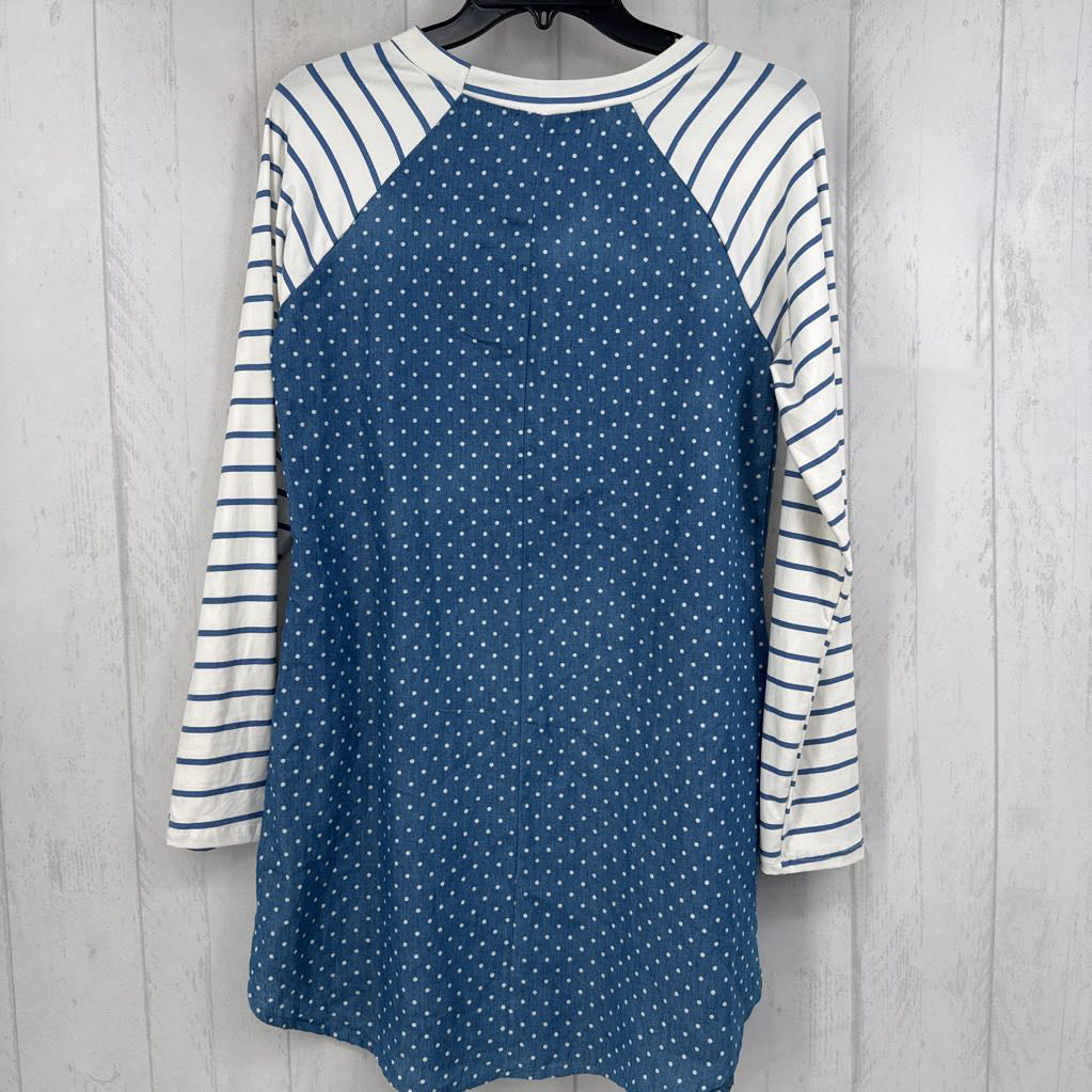 S mixed media l/s dress