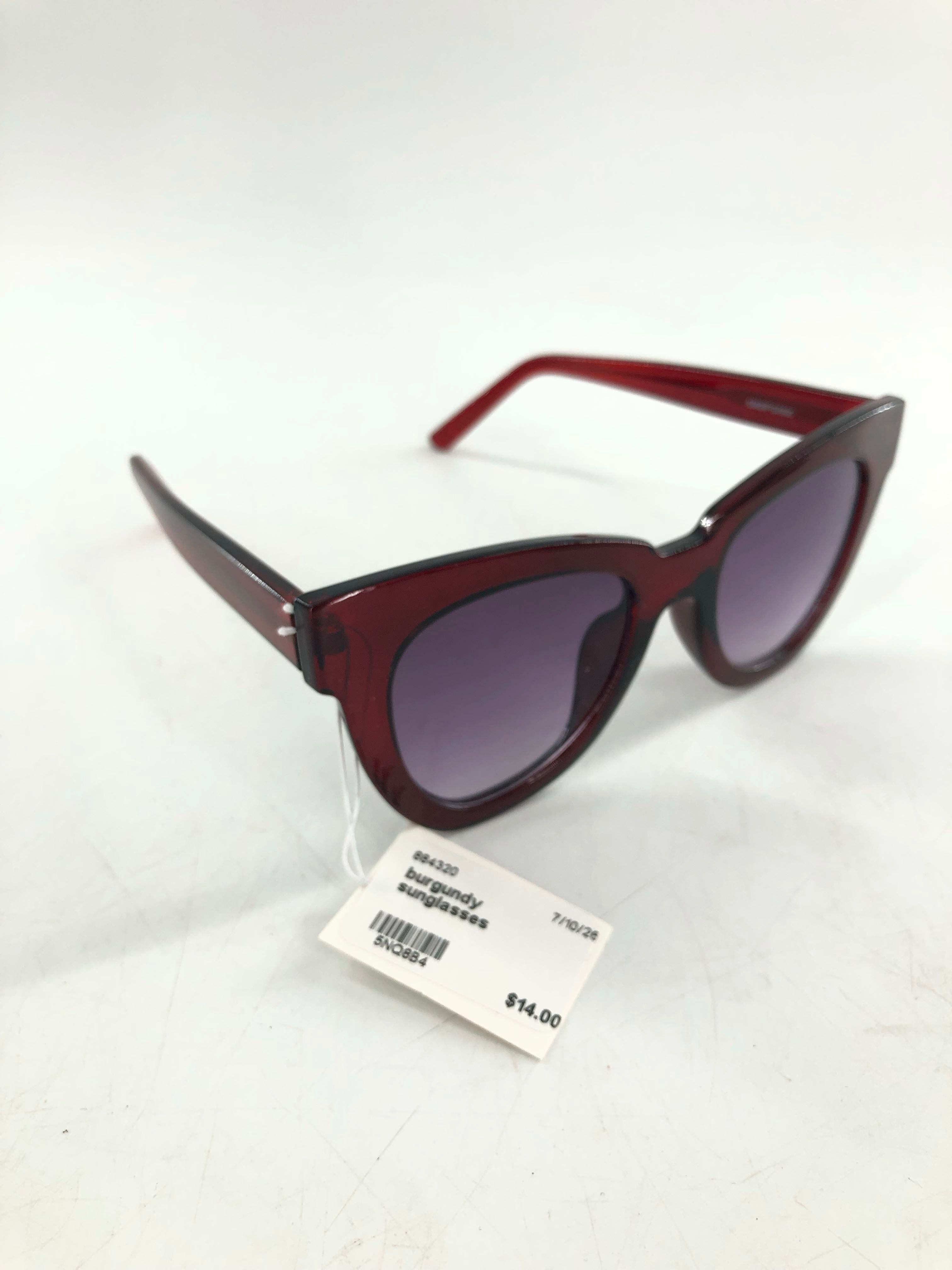 burgundy sunglasses