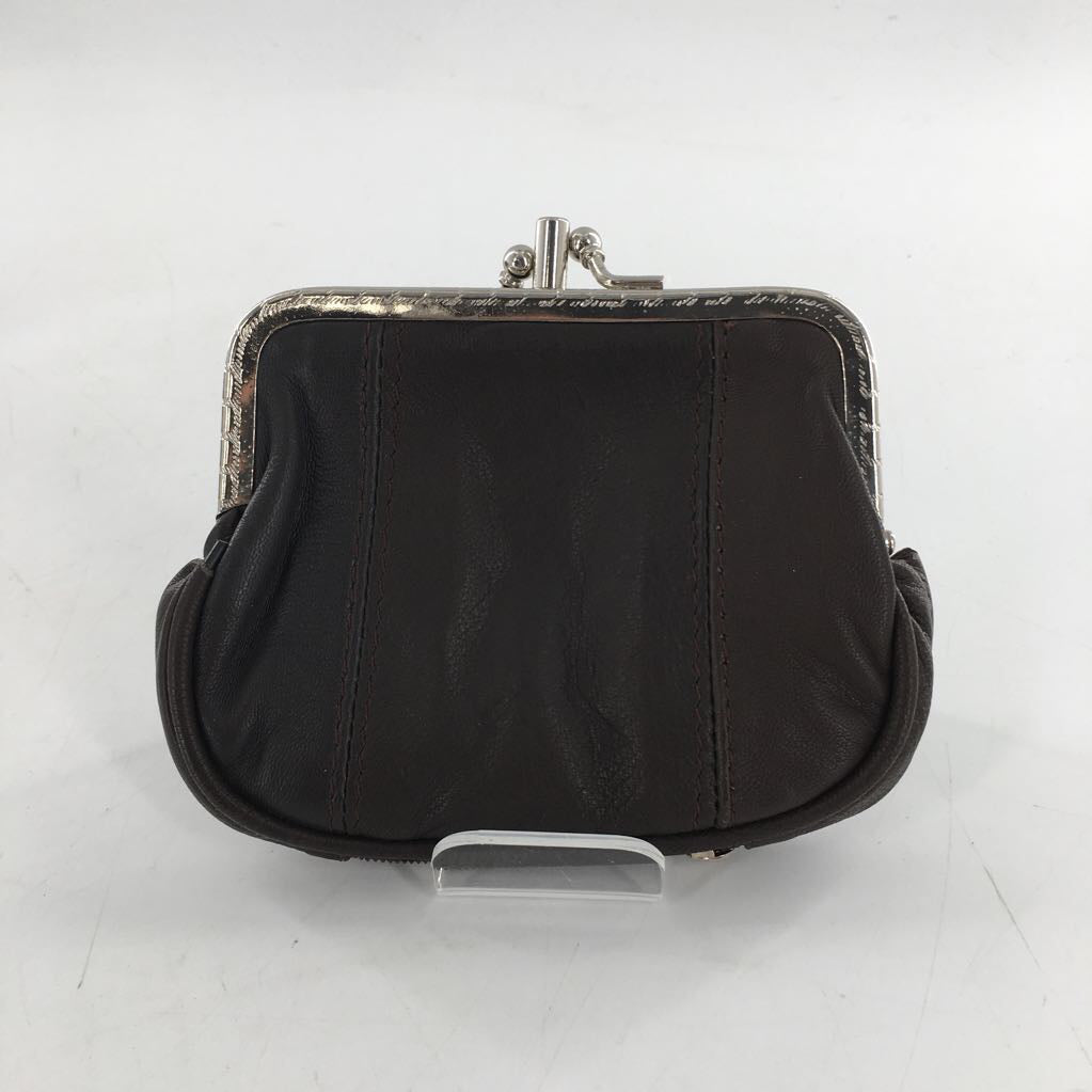 brown leather coin purse