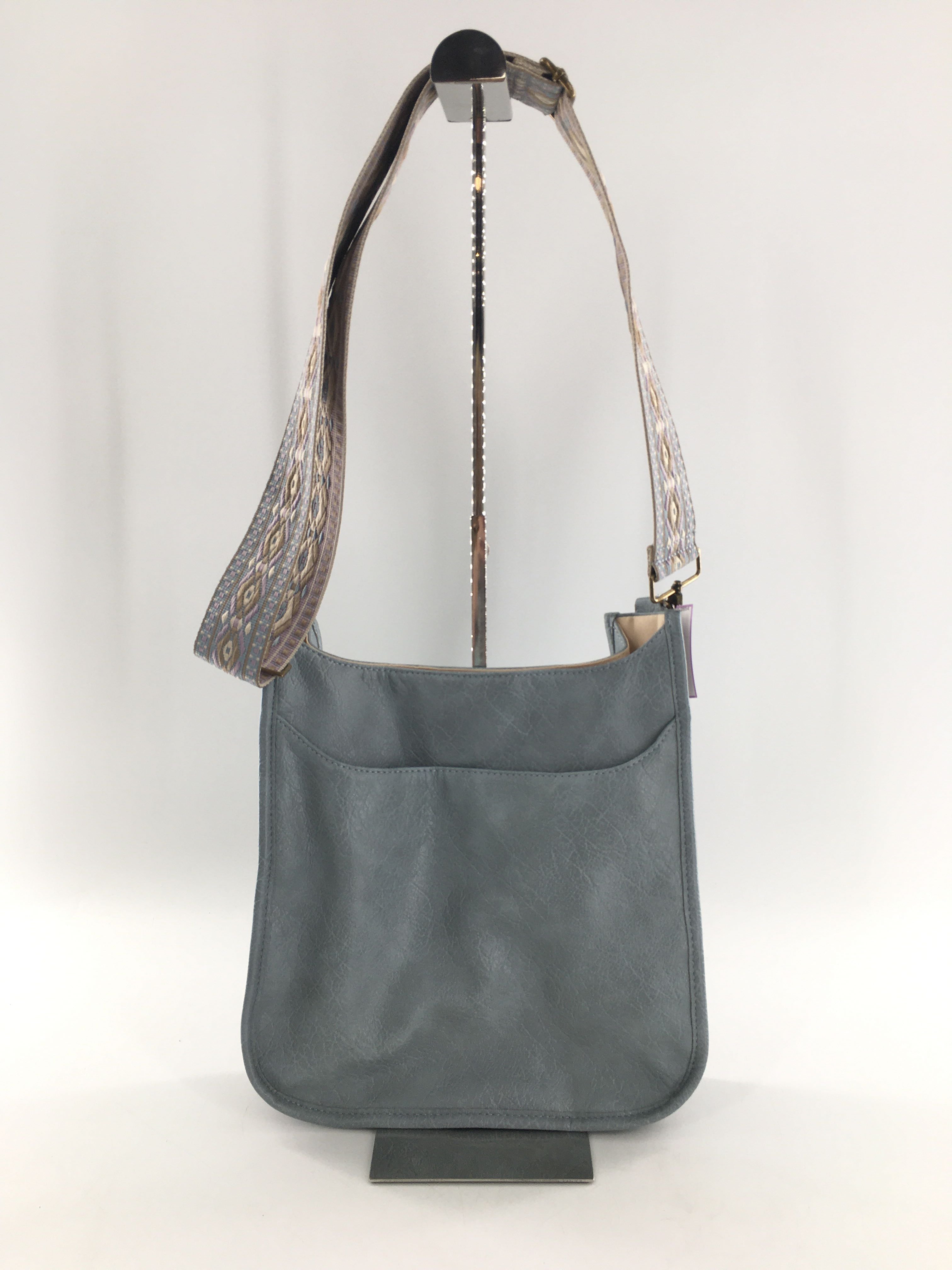 vegan leather woven strap crossbody