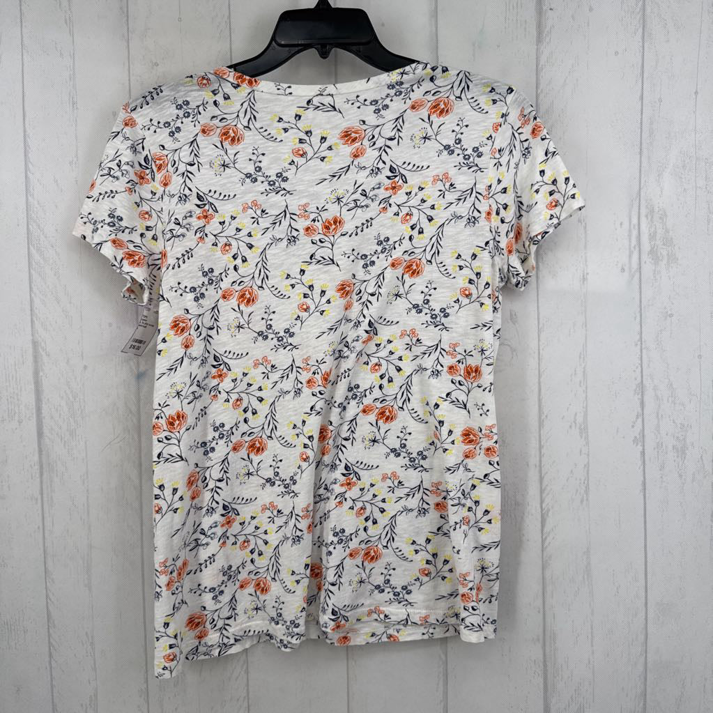 L flo print scoop neck s/s tee