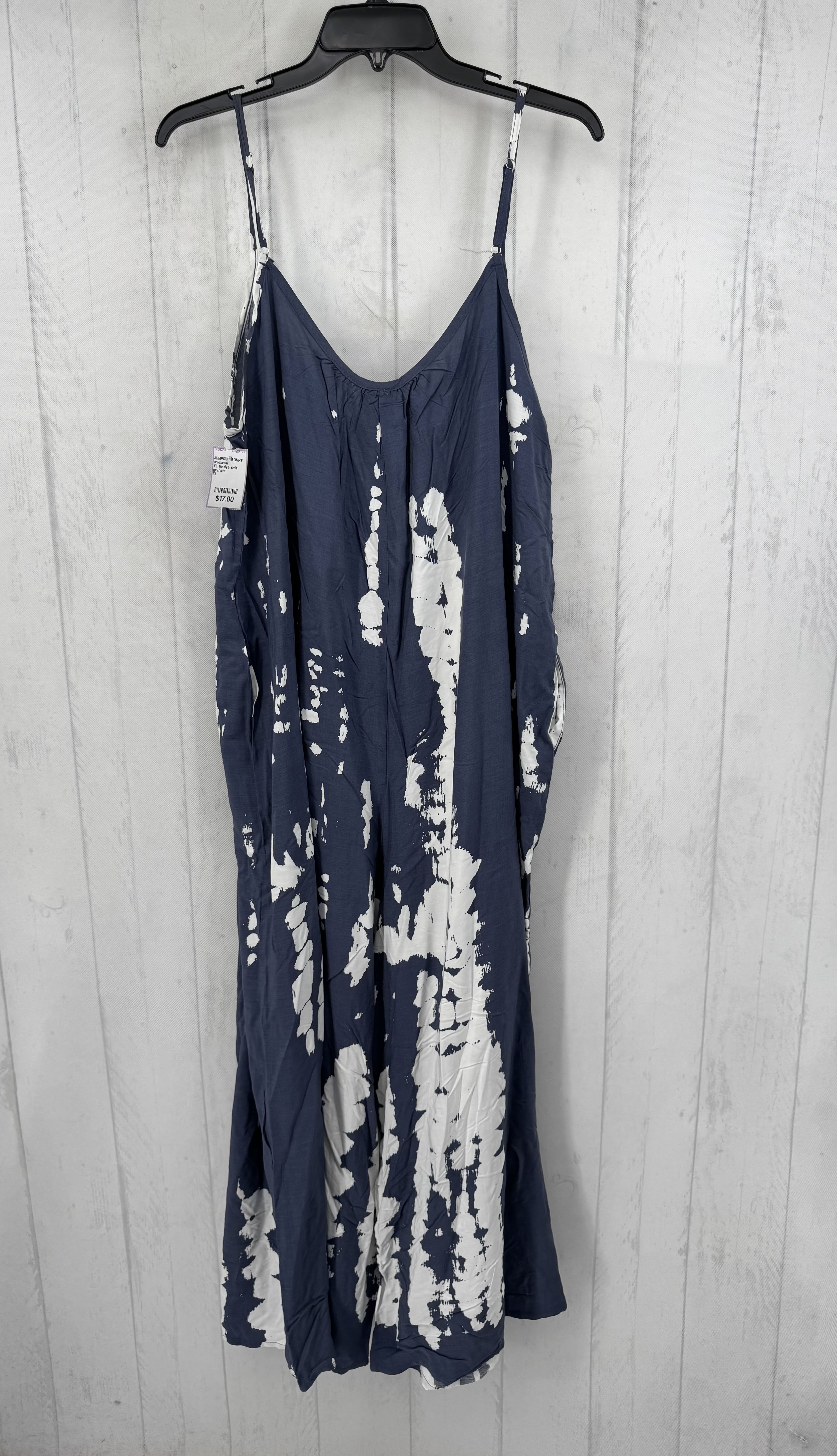 XL tie-dye slvls jumpsuit
