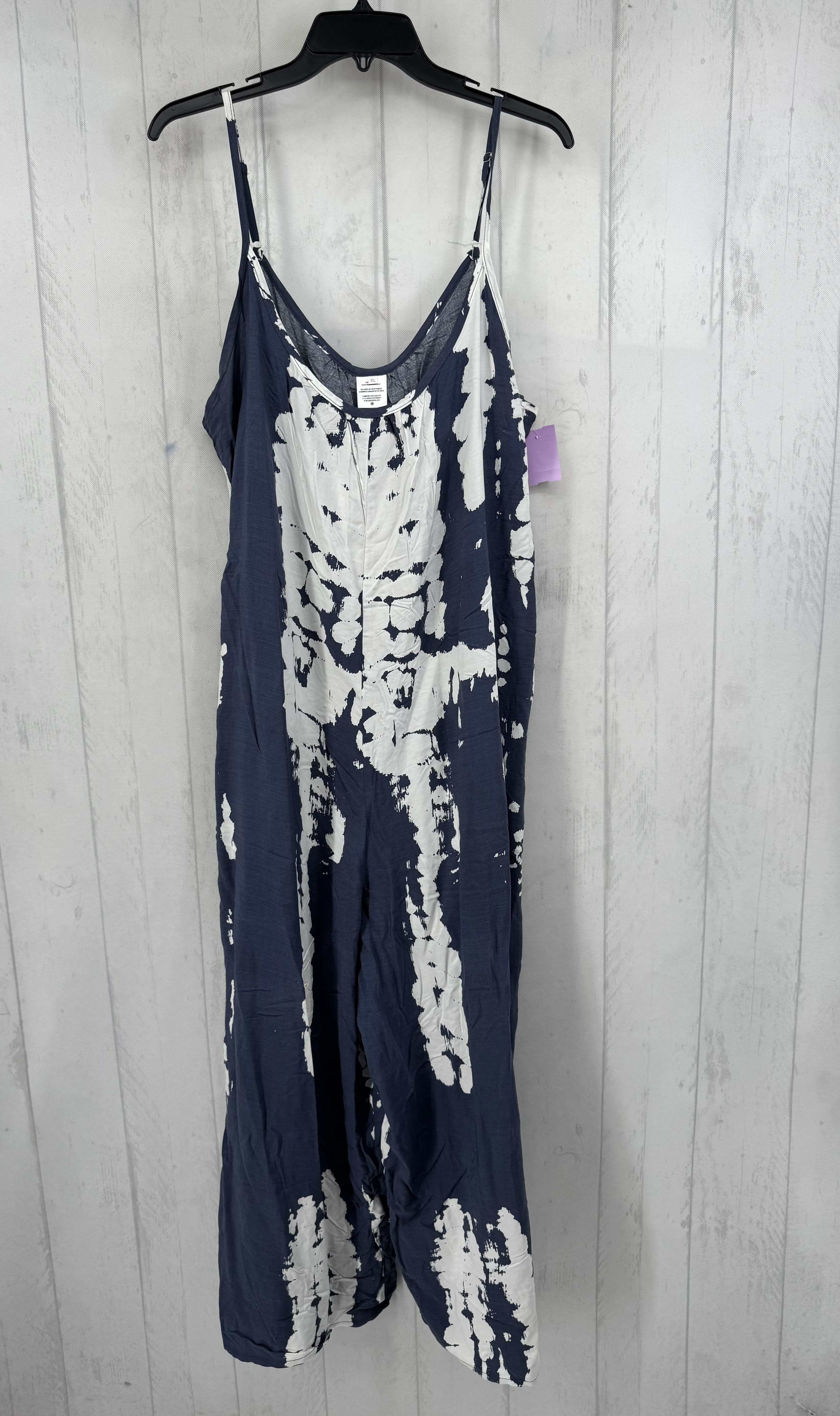 XL tie-dye slvls jumpsuit