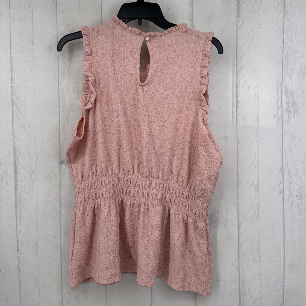 XL textured peplum tank