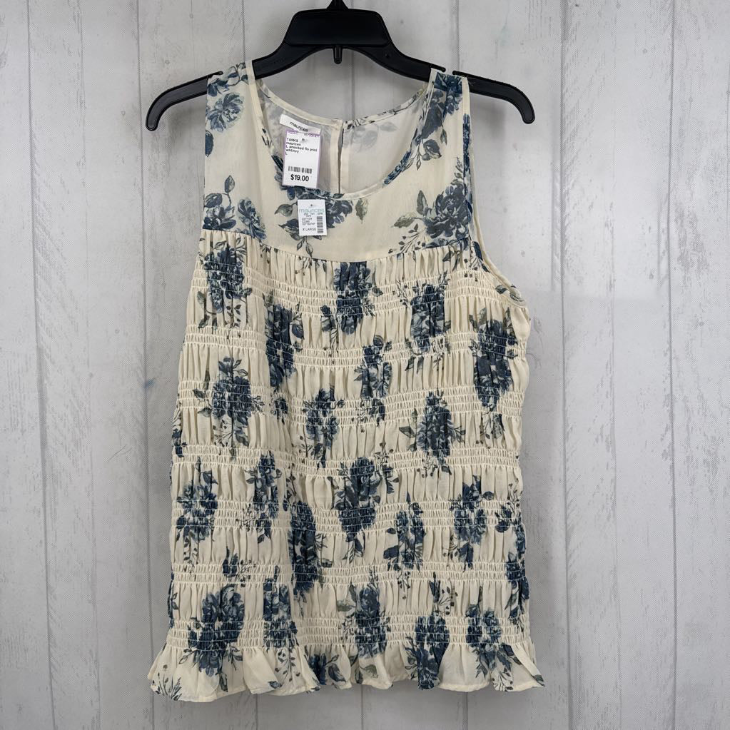 L amocked flo print tank