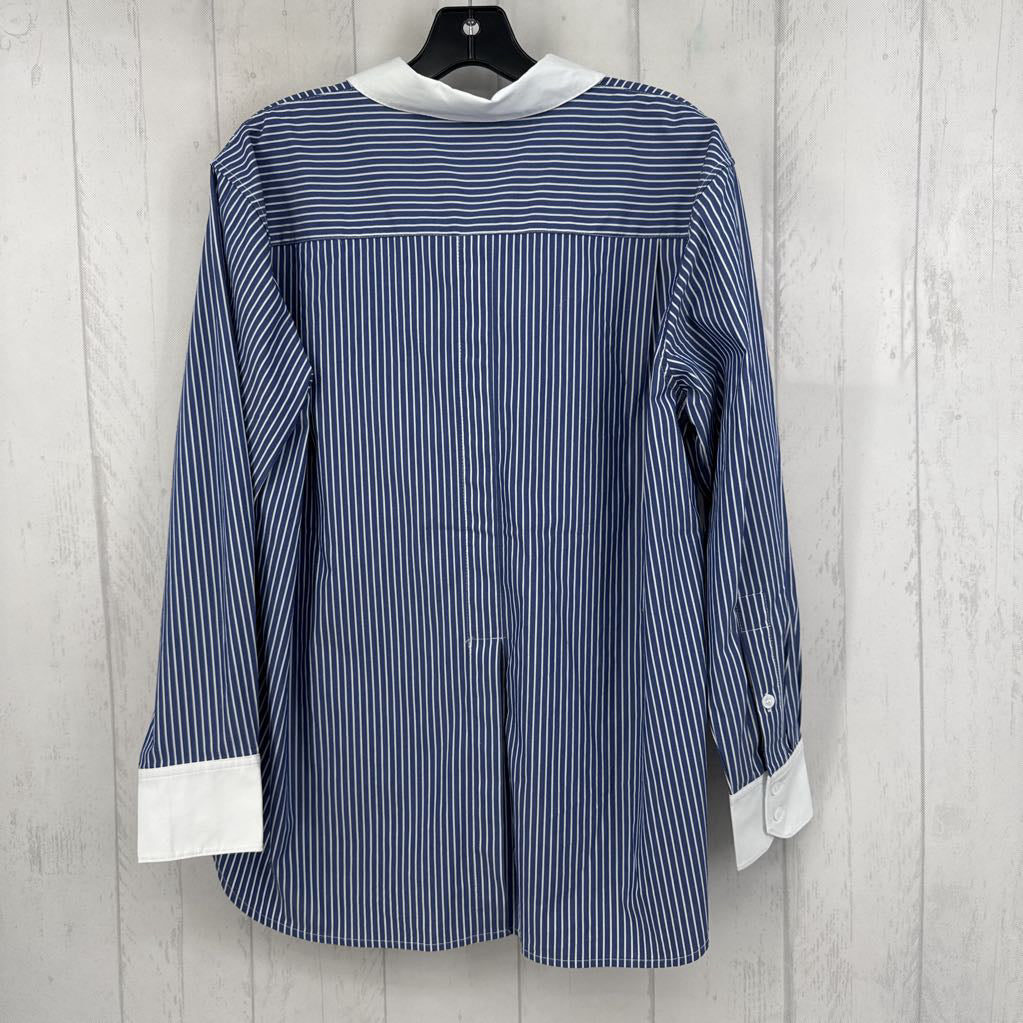 R78 M striped button down l/s top