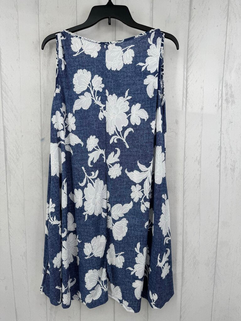 L flo print slvls dress