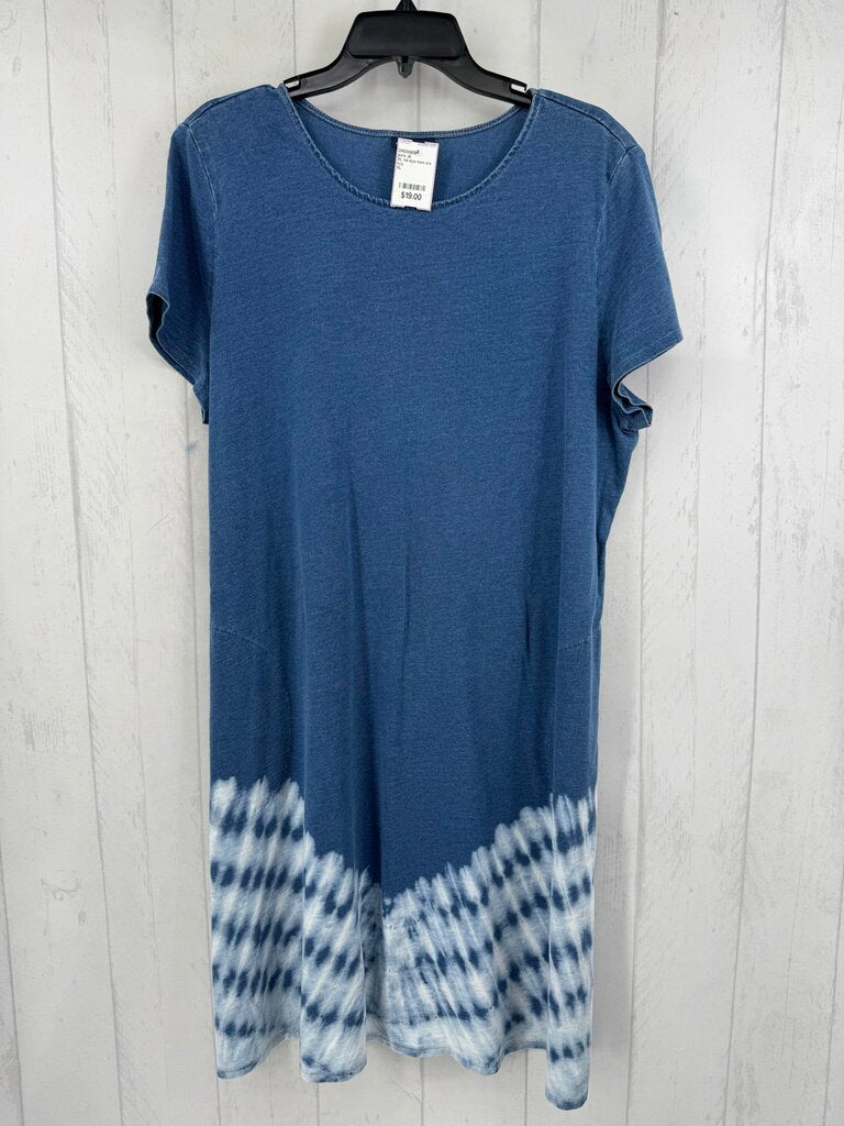 XL tie-dye hem s/s dress