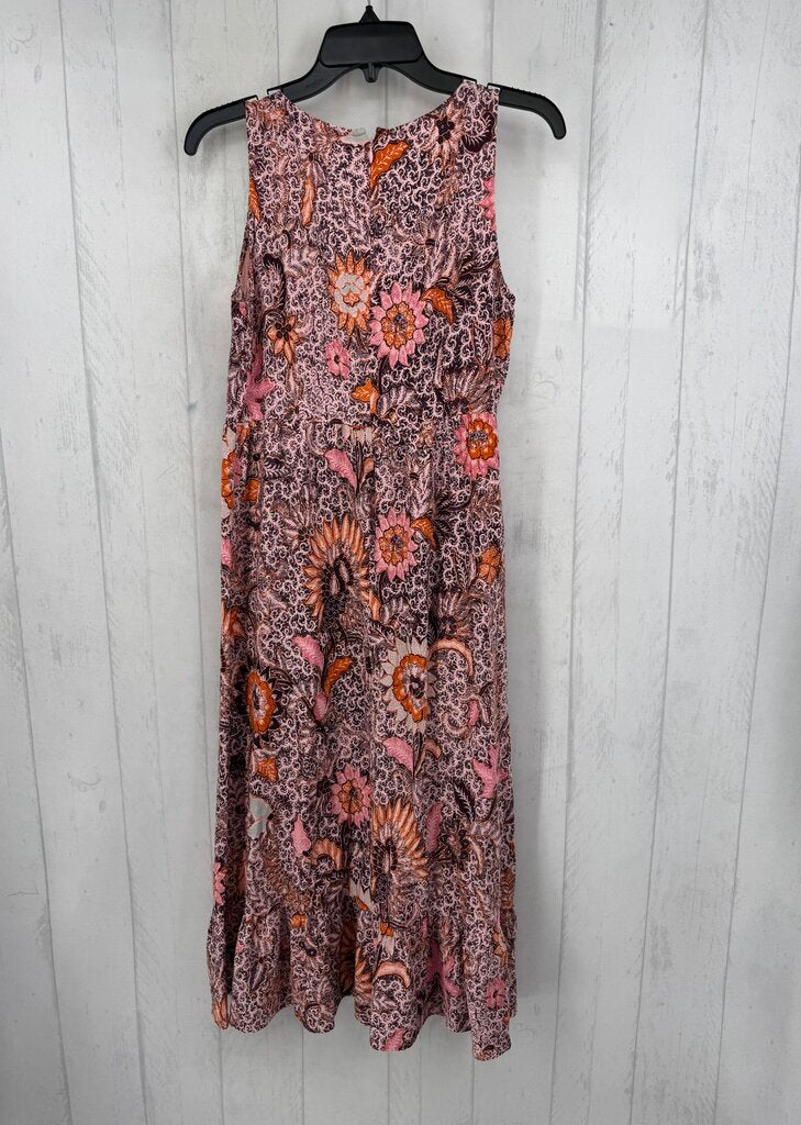 4 flo print tassel tie slvls maxi dress