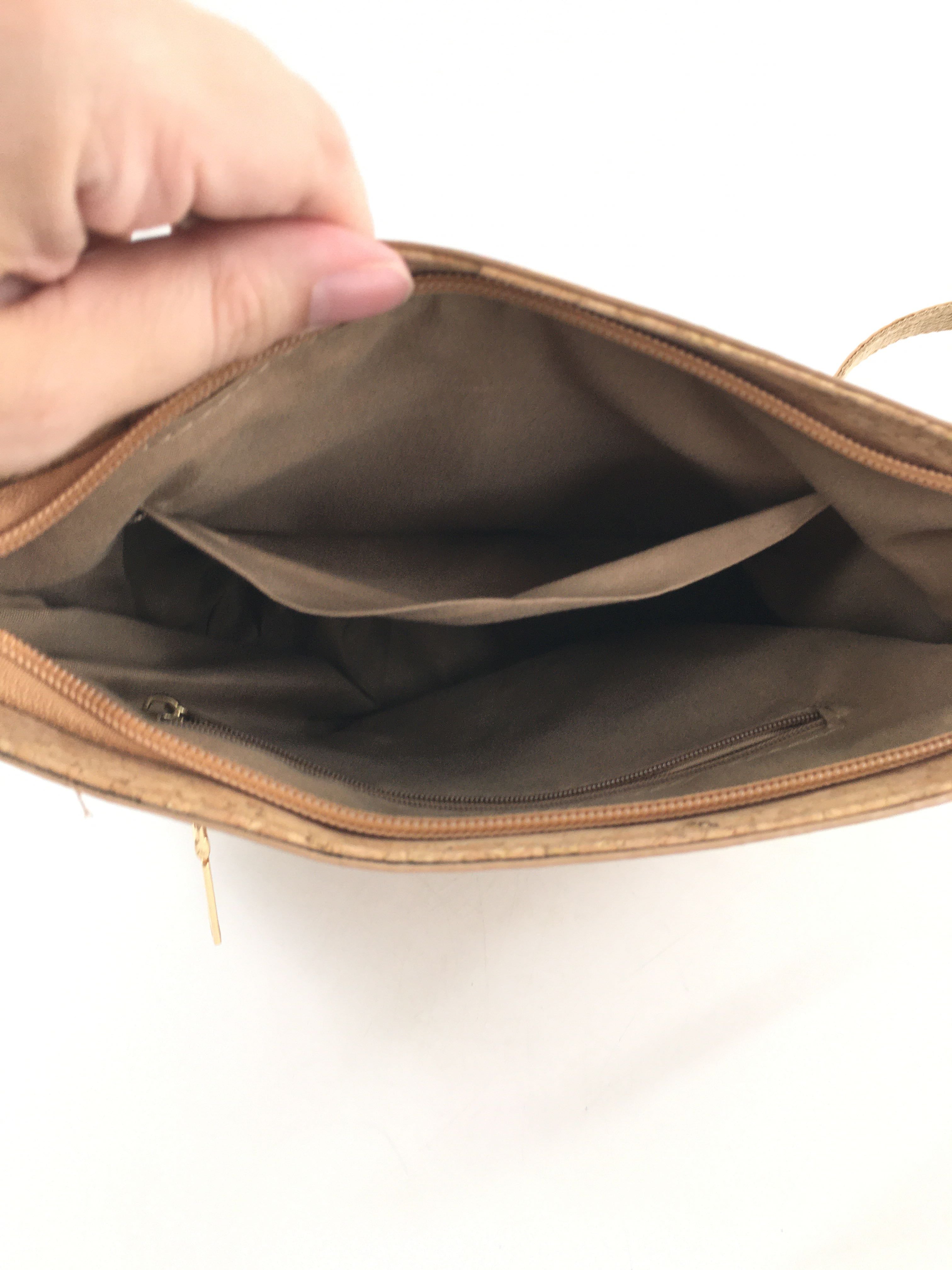 patterned cork crossbody