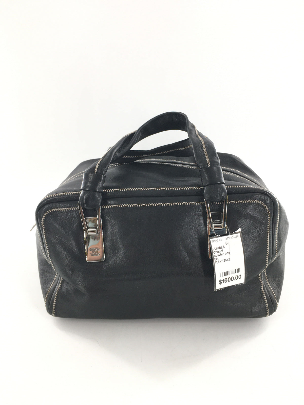 Chanel CC Bowler Leather Handbag